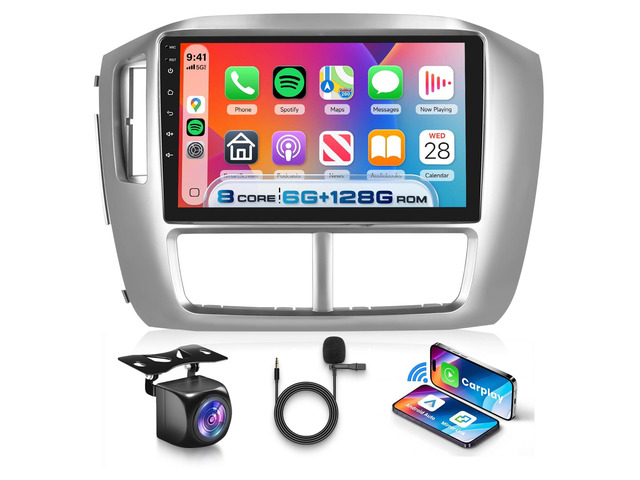[8 CORE 6G+128G] Car Radio for Honda Pilot 2006 2007 2008 with Wireless Carplay/Android Auto, 9 Inch Android 15 IPS Touch Screen Car Stereo,...