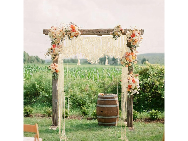 Large Macrame Wall Hanging Boho Wedding decor For Arbor/Arch Doorway Curtain Photo Backdrop Bohemian Home Geometric Art Decor Beautiful Room...