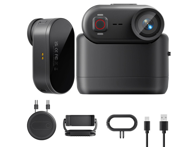 4K 30FPS Vlogging Camera, 64GB POV Camera with 33FT Waterproof, 20MP Tiny Actioncamera 6-axis Stabilization, 150° Hands-Free Sport Cam, Thumb...