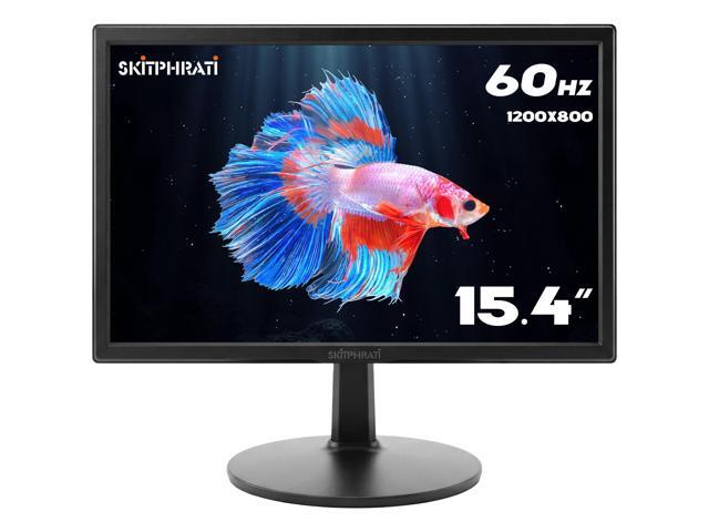 15.4-inch Monitor 1200x800 Resolution PC Monitor with HDMI, VGA, 60Hz Refresh Rate, VESA Wall Mount Support, Ideal for Office and Home Use, Black