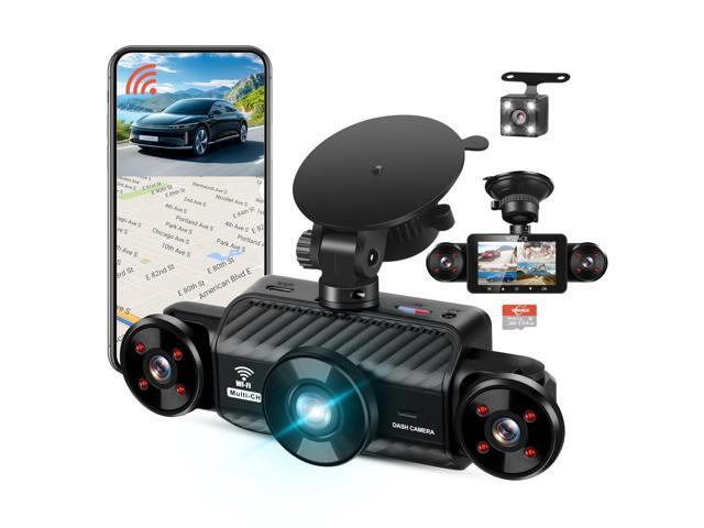 4 Channel Dash Cam 360 Degree View 5G WiFi & APP Control, 2K Front and Rear Inside, Left Right Dash Camera for Cars Free 64GB TF Card, G-Sensor,...