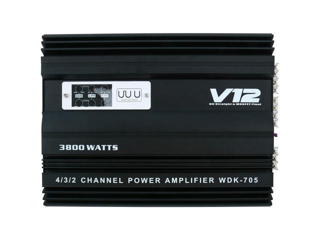 4 Channel High Power Amplifier - Slim Stereo 4 Channel Car Audio Stereo Amplifier Amp 4Ohm