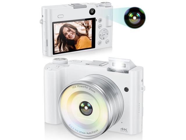 4K Digital Camera for Photography, 64MP Autofocus Vlogging Camera for YouTube with Selfie Lens, Compact Travel Video Camera with Flash, 16X Zoom,...