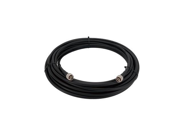 50ft RG8U Low Loss Coaxial Cable with 50 Impedance, Ideal for FM Transmitter, CB Radio, HAM Radio, VHF Radio, VSWR Meter and Antenna (N-Male to...