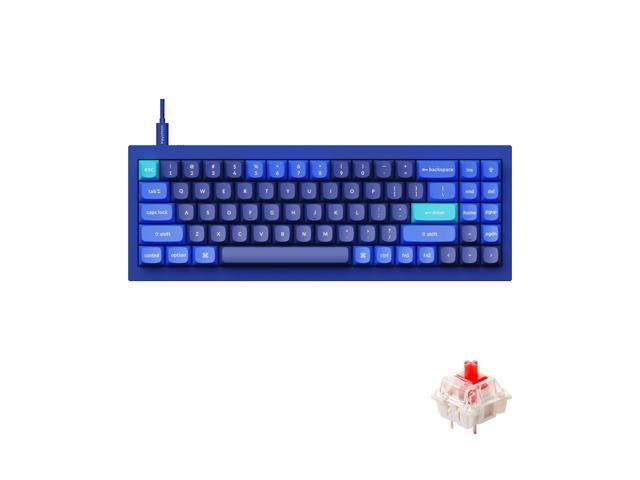 Q7 70% Layout Hot-Swappable RGB Wired Custom Mechanical Keyboard Compatible with Mac Windows Linux, QMK/VIA Programmable Macro Gateron G Pro Red...