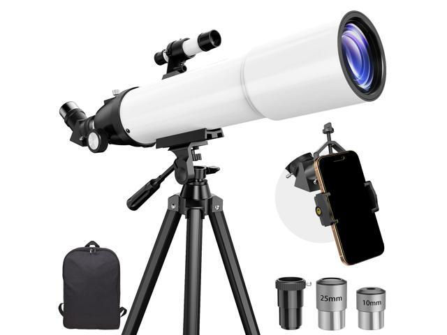 90mm Refractor Telescope for Adults & Kids 8+: 150X High Power, 500mm Focal Length, Professional Astronomical Scope with 133cm Tripod for...
