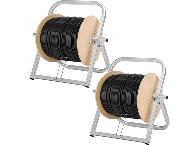 Industrial Steel Cable Reel Holder, Heavy-Duty Spool Rack Dispenser for Wire & Cable Reels, 13 x 16 Inch Single Axle Caddy for Commercial Use & DIY...