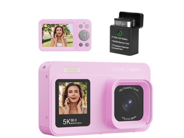 Upgraded 5K Dual Screen Digital Camera,80MP Vlog Photography Camera for YouTube,Campus,Travel,Compact Point & Shoot Camera for Teens & Beginners...