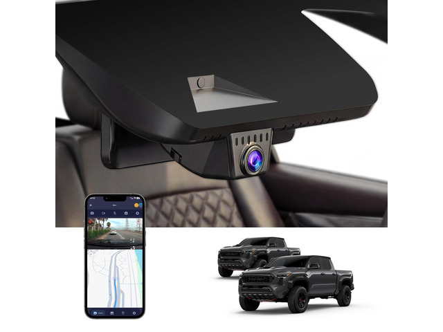 Single Channel 4K Dash Cam for Toyota Tacoma 2024-2026 TRD SR SR5 Sport Pre-Runner Off Road Limited & Tacoma Hybrid, OEM Look, WiFi & APP, Loop...