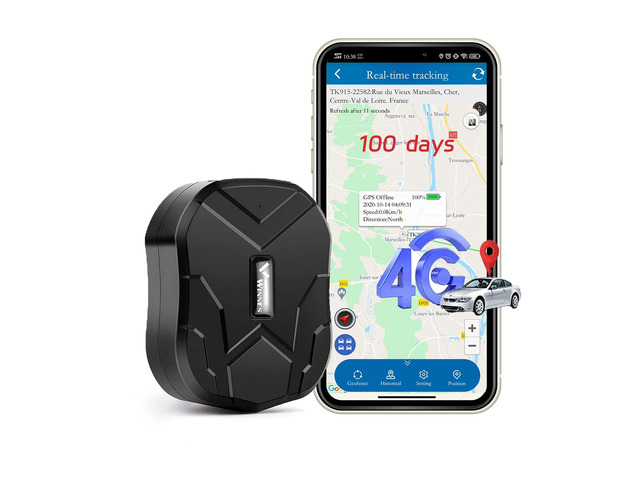 4G Anti Theft GPS Tracker for Vehicles Unlimited Distance Real-Time Tracking,Magnet Car Tracker Device Hidden with Geo Fence Alerts History...