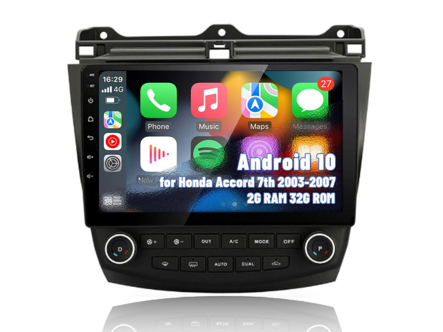 Android Car Radio for Honda Accord 7th 2003 2004 2005 2006 2007, Car Stereo Build-in Carplay & Android Auto, with GPS Navigation, WiFi, Bluetooth,...