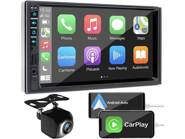 7 inch Double Din Car Stereo for Wireless Carplay & Android Auto with Voice Control,Bluetooth5.2 MirrorLink, Car Radio with Backup Camera,Touch...