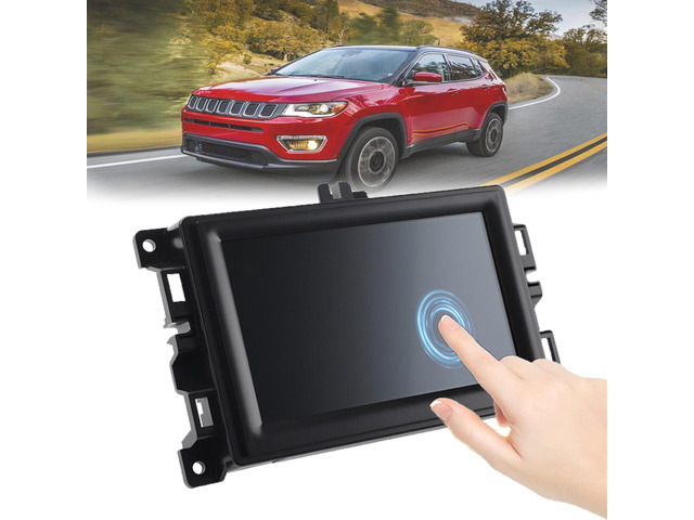 7' Uconnect Touch Screen Replacement Display with Bracket for 2017-2020 Jeep Compass TDO-WXGA0700K00057-V1 TDO-WXGA0700K00033-V2 fit Radio Navigation