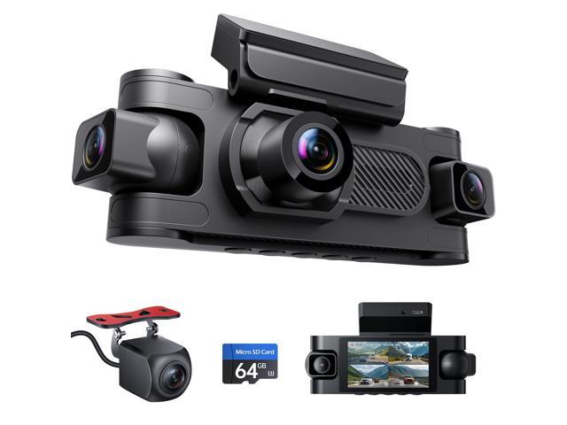 4 Channel Dash Cam Front and Rear Inside Left Right, 1080P Dash Camera for Cars,Car Camera with 3' IPS Screen,Night Vision,Included 64GB...