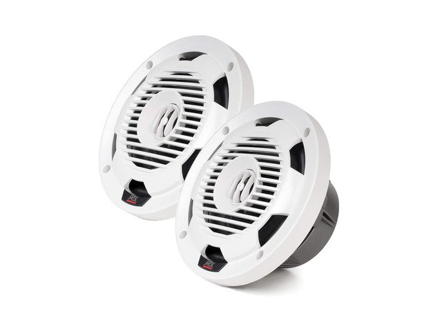WET77-W Wet Series 75 Watt RMS 4 Ohm Coaxial Outdoor Marine Boat ATV UTV Speaker Pair with Weather Resistant Polypropylene Cones, Silicone...