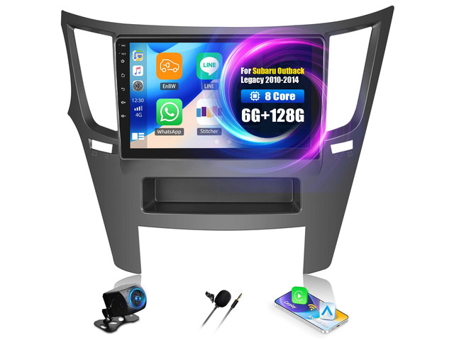 [8 Core 6G+128G]Android 15 Car Stereo for Subaru Outback Legacy 2010-2014 with Wireless CarPlay Android Auto,9' Touchscreen Car Radio with Mirror...