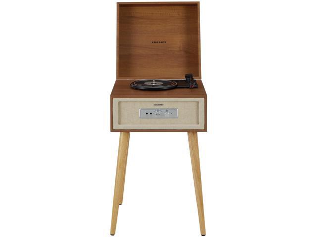 CR6235A-NA Rohe 3-Speed Bluetooth in/Out Vinyl Record Player Turntable with Built-in Speakers and Detachable Legs, Natural