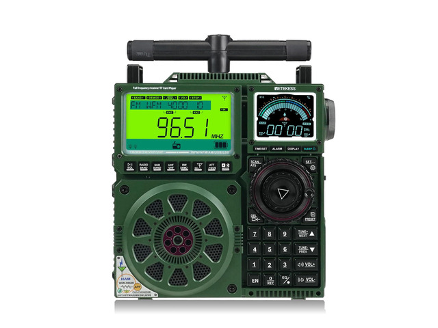 TR113 Shortwave Radio Receiver, AM FM LW WB VHF UHF AIR CB Full Band Radio with SSB Reception, 3 Antenna Ports and Extra Antenna, 1600 Presets, BT,...