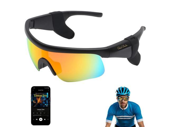 Smart Glasses for Men & Women, Bluetooth 5.3 Sports Sunglasses with Hands-Free Calls, Open-Ear Speaker, Polarized UV400, IPX5 Waterproof, Magnetic...