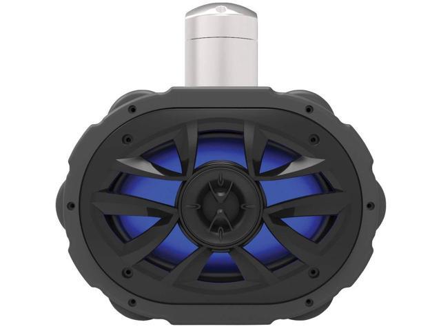 MRWT69RGB Marine Waketower Speaker System - 600 Watts Of Power, 6 x 9 Inch, Full Range, 2 Way, Multi-Color LED Illumination, Marine grade,...