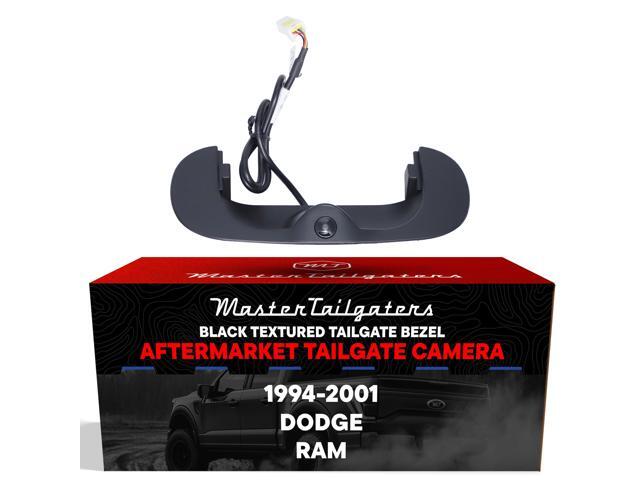 Black Tailgate Bezel with Backup Camera Replacement for Dodge Ram (1994-2001) IP68 Waterproof Parking Grid Lines Available Easy to Install