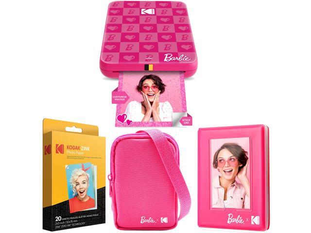 x Barbie Step Slim Wireless Instant Portable Photo Mobile Printer (Iconic Style)+ Barbie Deluxe Camera Case + Barbie Photo Album + Zink Paper (20...