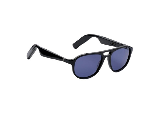 Lucyd Commander Smart Sunglasses for Men & Women - Wireless Smart Glasses with Open Ear Speakers and Microphone, Polarized UV400 Lenses - Black,...