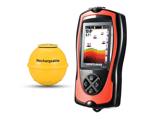 Sonar Kayak Fish Finder Portable Water Handheld Depth Finder Boat Transducer Wireless Fish Finders Sea LCD Screen Fishing