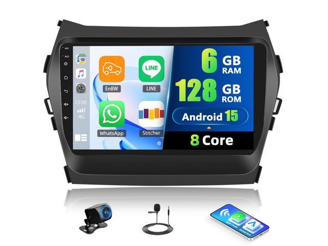 [6+128G] 8-Core Android 15 Car Stereo for Hyundai Santa Fe IX45 2013-2018 with Wireless Carplay & Android Auto,9 Inch Car Radio with Mirror Link...