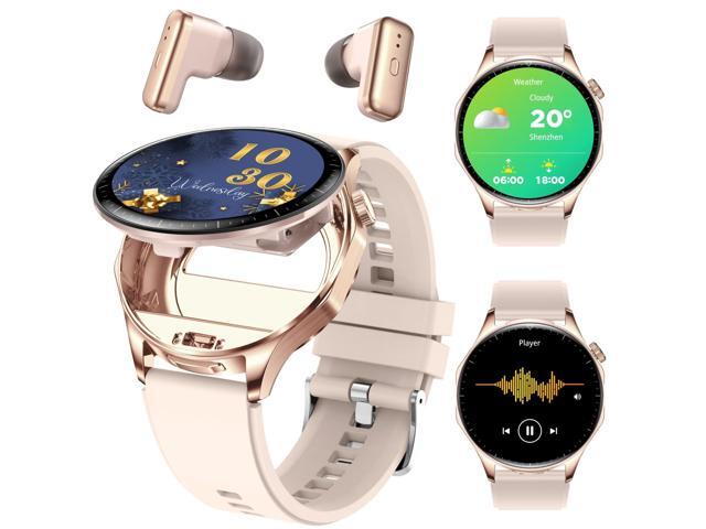 Smart Watch with Earbuds,2 in 1 TWS Smartwatches,1.43' Colorful AMOLED Display Smartwatch for Android iOS,Waterproof Fitness Tracker Long Time...