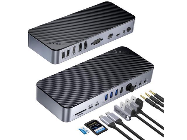 20-in-1 Laptop Docking Station, Triple Display with 2xDP and 1xHDMI, 10 Gbps USB-C and 5 Gbps USB-A Port, Ethernet, Audio, SD/TF, VGA, USB C...