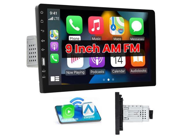 9 Inch Single Din Car Stereo Wireless Carplay Android Auto, 1 Din Touch Screen Car Radio FM AM Audio Receiver with Bluetooth EQ SWC Mirror Link,...