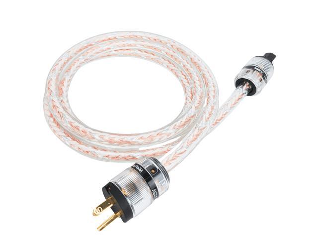 10 AWG Audiophile Power Cable, Hi-End OFC Power Cord for HiFi Systems (5ft)