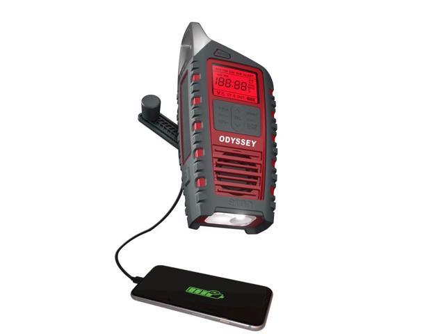 Odyssey Hand Crank NOAA Weather Radio, All Band Emergency Radio, AM/FM Shortwave Storm Radio, Bluetooth, Phone Charger, RDS, Solar, Multi-Function...