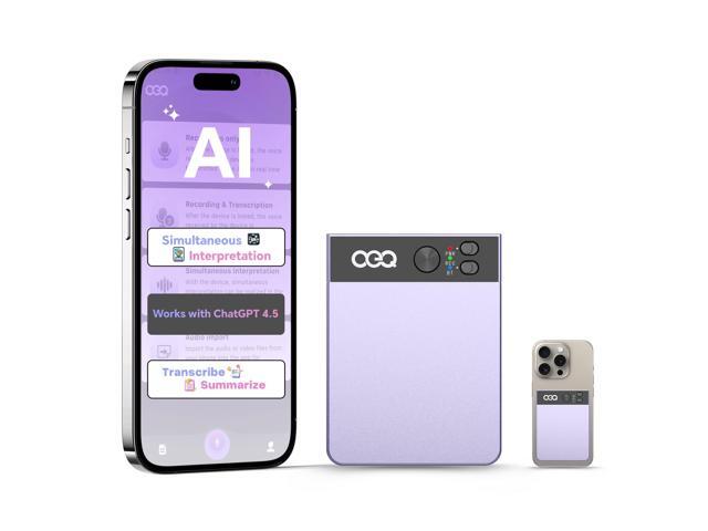 AI Voice Recorder with Simultaneous Interpretation & Real-timeTranscription,64G Recording Memory AI Speech Processor Powered by ChatGPT with App...