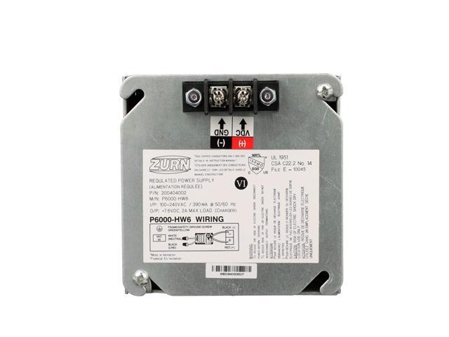 P6000-HW6 7.6VDC Hardwired Power Converter for 6VDC Flush Valves and Faucets, Steel