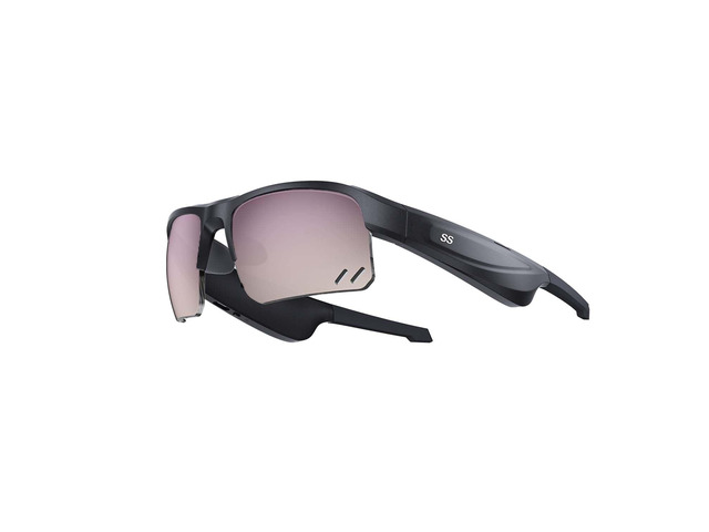 Sports Audio Sunglasses, Smart Bluetooth Glasses for Cycling, Running and Hiking. Black Frame & Transition AR Purple