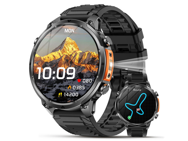 2026 New Military Smart Watches Built-in GPS and Compass with Heart Rate/SpO2/Sleep Monitor, 1.7' HD Display Outdoor Smartwatch with...