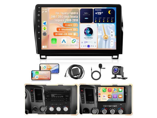 For Toyota Tundra 2007-2013 Toyota Sequoia 2008-2018 Radio with Wireless Carplay Android Auto, 10.1' Touchscreen Car Stereo for Tundra with WiFi,...