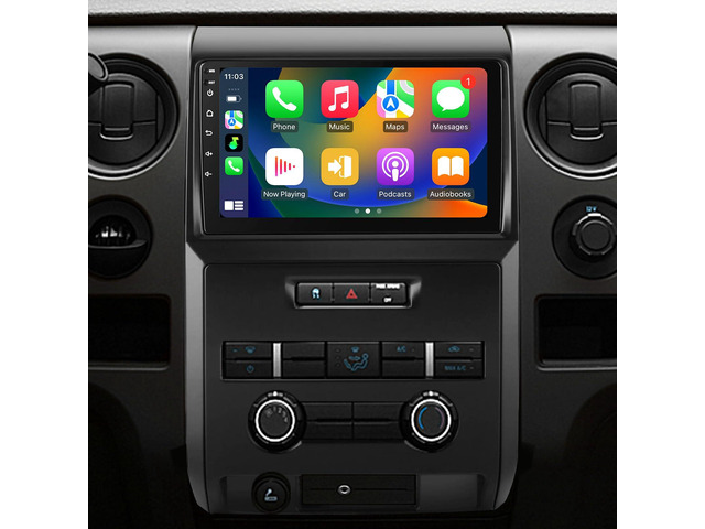 Car Radio for Ford F150 Stereo Upgrade Tesla-Style Touch Screen Audio Wireless Carplay& Android Auto Bluetooth WiFi GPS Backup Camera Head Unit (9...