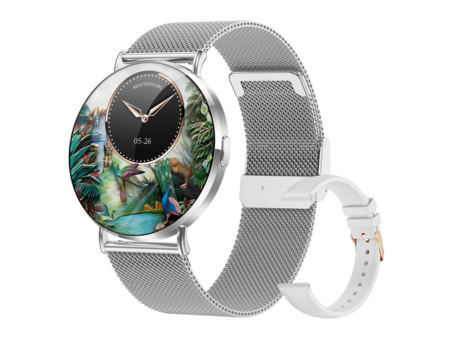 Welfit Smart Watch for Women (2 Straps),1.32-inch AMOLED Ultra Clear Screen Fitness Tracker with SpO2/heart Rate/Sleep Tracking, Suitable for...