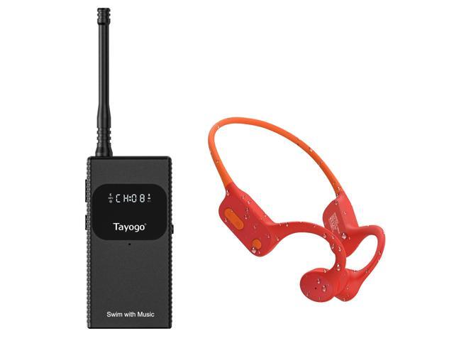 Swimming Headphones Bone Conduction Open Ear IPX8 Waterproof, Bluetooth 5.4, FM Radio, MP3 Player, No Need to Download Music, Support...