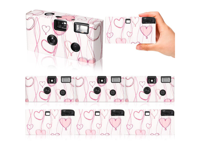 8 Pack Disposable Camera Bulk for Wedding 35mm Film Single Use Camera with Flash for Birthday Party Graduation Travel Anniversary Honeymoon...