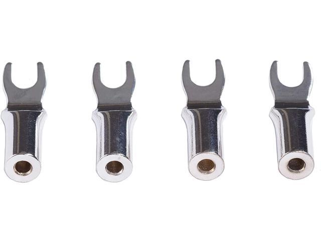 AUDIO BTS Premium Banana to Spades Adapters with 6.3MM (1/4') Spades Fork for Speaker Binding Posts - 4 Pieces