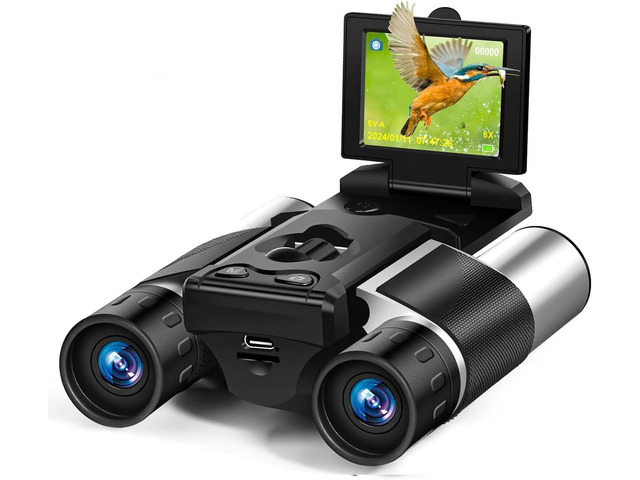 2' Binoculars with Camera Built in for Adult, 10x Optical Zoom 8X Digital Zoom, 40MP Camera 2.5K Videos Digital Binoculars for Bird Watching,...