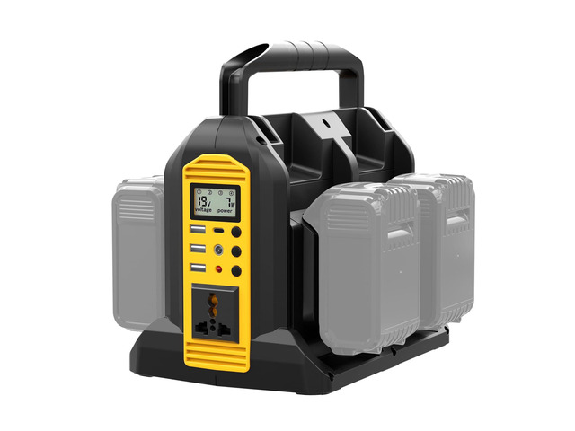 Power Inverter Compatible with Dewalt 20V Battery, 350W Outdoor Generators Convert DC 20V to AC 120V Pure Sine Wave Inverter with 6 Output Ports,...