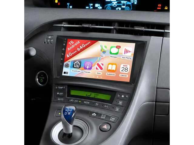 5Ghz WiFi [4G+64G] Android 15 Car Radio for Toyota Prius 2010-2015 Car Stereo with Wireless Carplay/Android Auto, 9 Inch HD Touch Screen with GPS...