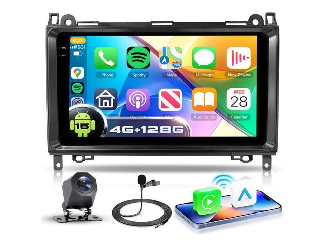 4G+128G Android 15 Car Stereo for Mercedes Benz W169 W245 B160 B170 B180 B200 W639 Vito Viano W906 Sprinter, Wireless CarPlay Android Auto, 9''...