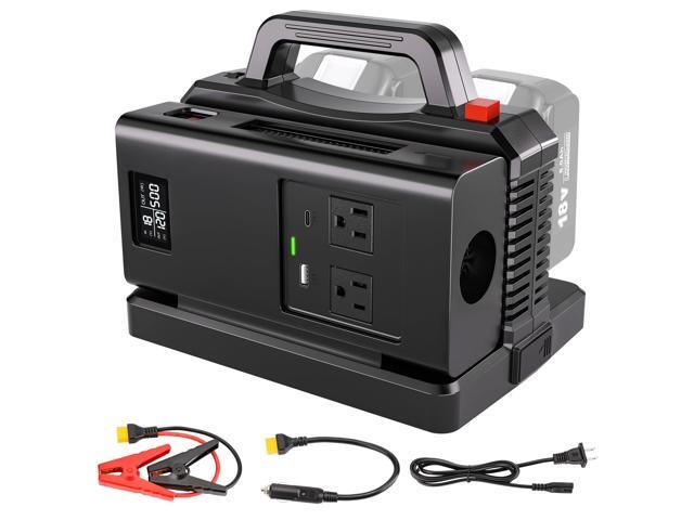 500W Pure Sine Wave Power Inverter for Makita 18V Battery, 2-Ports DC 18V to AC(2 Outlets) 120V Car Charger Plug Inverter Adapter Converter for...