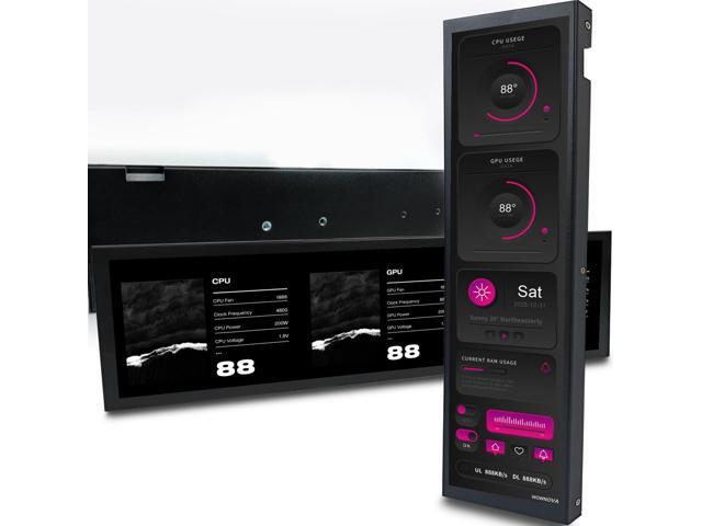9.2' LCD Screen Inside PC Case Computer Temp Monitor Screen, 1 Click 1 Cable to Get Started Quickly PC Temperature Display IPS Sensor Panel CPU RAM...